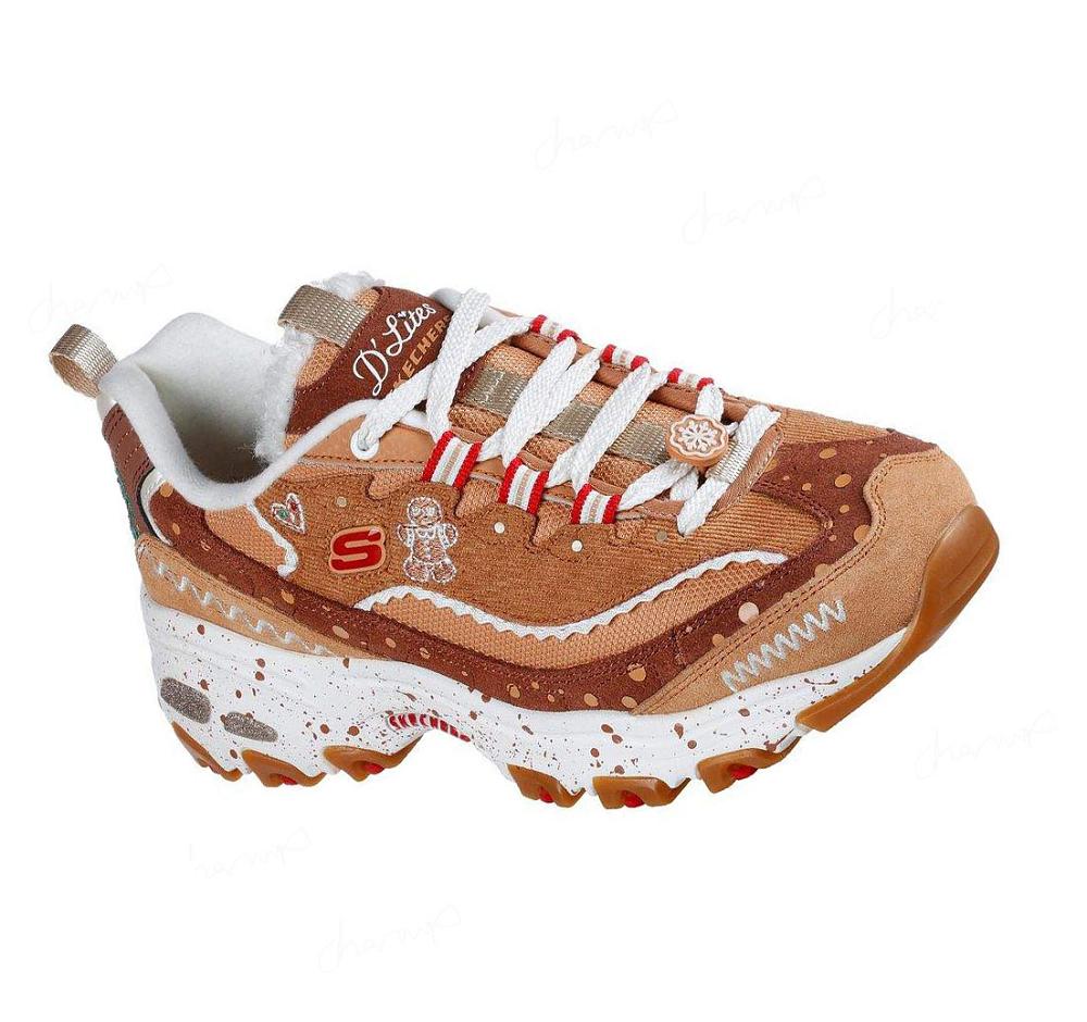 Zapatillas Skechers D\'Lites - Gingerbread Mujer Marrones Marrones | A9T3A_AR