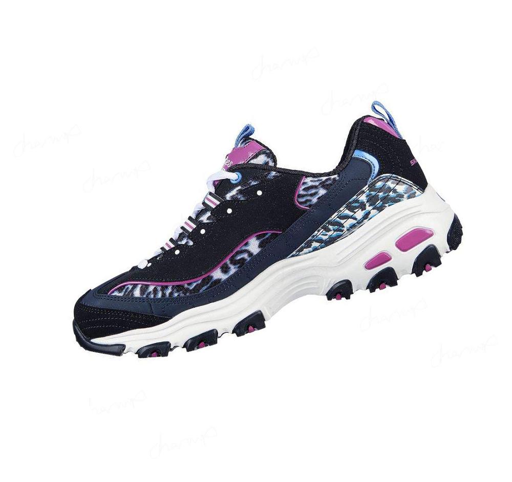 Zapatillas Skechers D'Lites - Infinite Hype Mujer Negras Azules | 6T193_AR