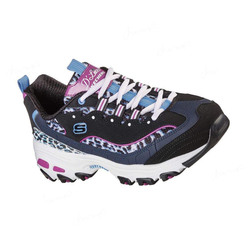 Zapatillas Skechers D\'Lites - Infinite Hype Mujer Negras Azules | 6T193_AR