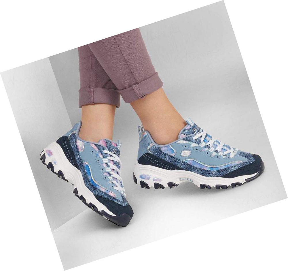 Zapatillas Skechers D'Lites - Luscious Chic Mujer Azul Marino Multicolor | 50230_AR