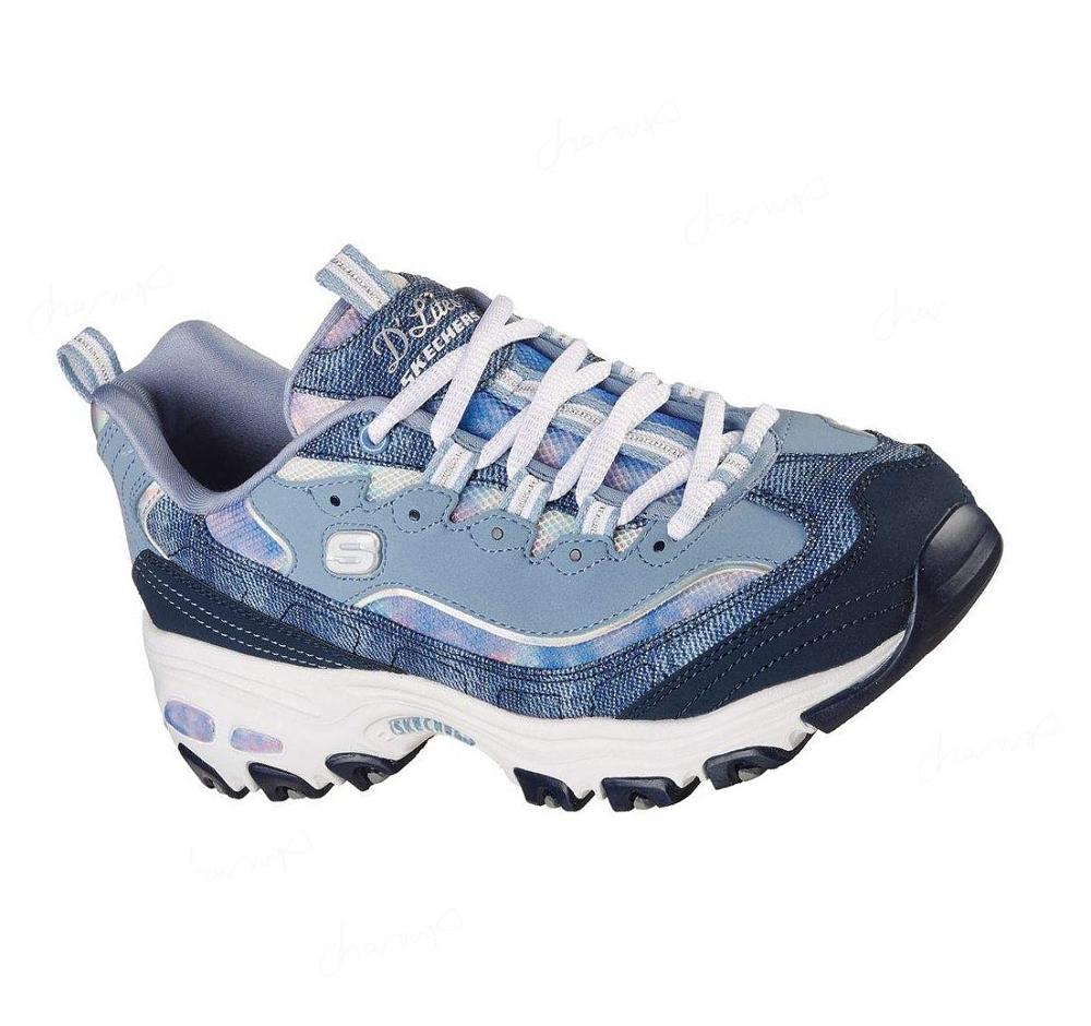 Zapatillas Skechers D\'Lites - Luscious Chic Mujer Azul Marino Multicolor | 50230_AR