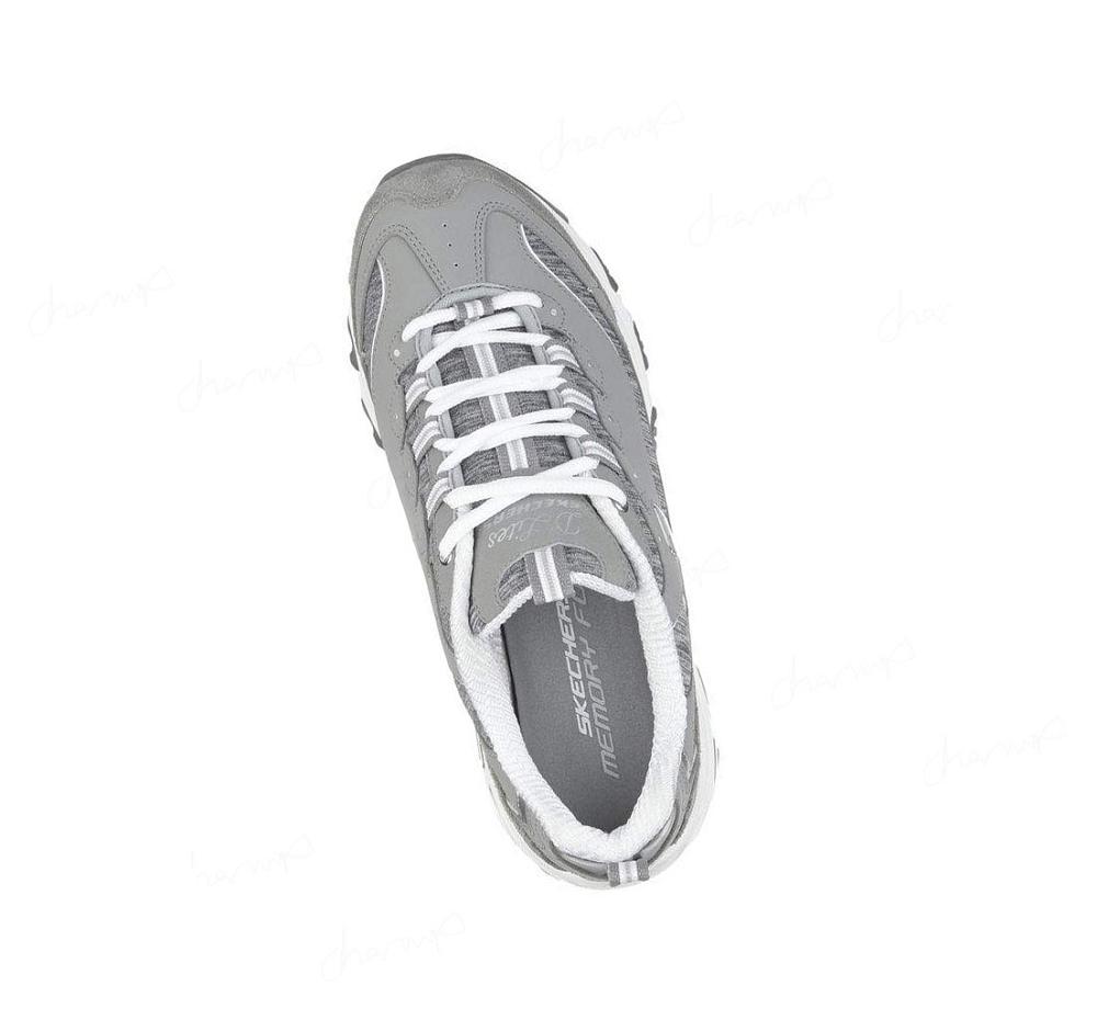 Zapatillas Skechers D'Lites - Me Time Mujer Gris Blancas | I5A8L_AR