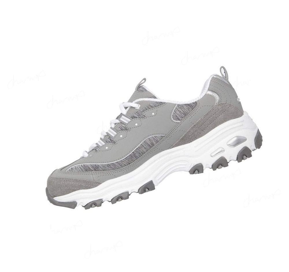 Zapatillas Skechers D'Lites - Me Time Mujer Gris Blancas | I5A8L_AR