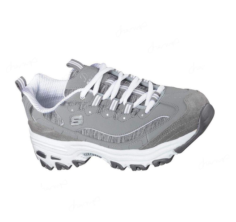 Zapatillas Skechers D\'Lites - Me Time Mujer Gris Blancas | I5A8L_AR