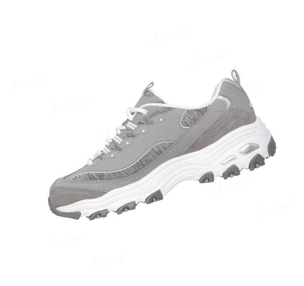 Zapatillas Skechers D'Lites - Me Time Mujer Gris Blancas | IA98C_AR