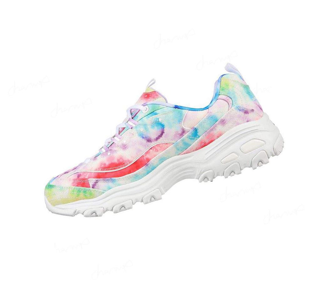 Zapatillas Skechers D'Lites - Stellar Lona Mujer Blancas Multicolor | 50A8W_AR