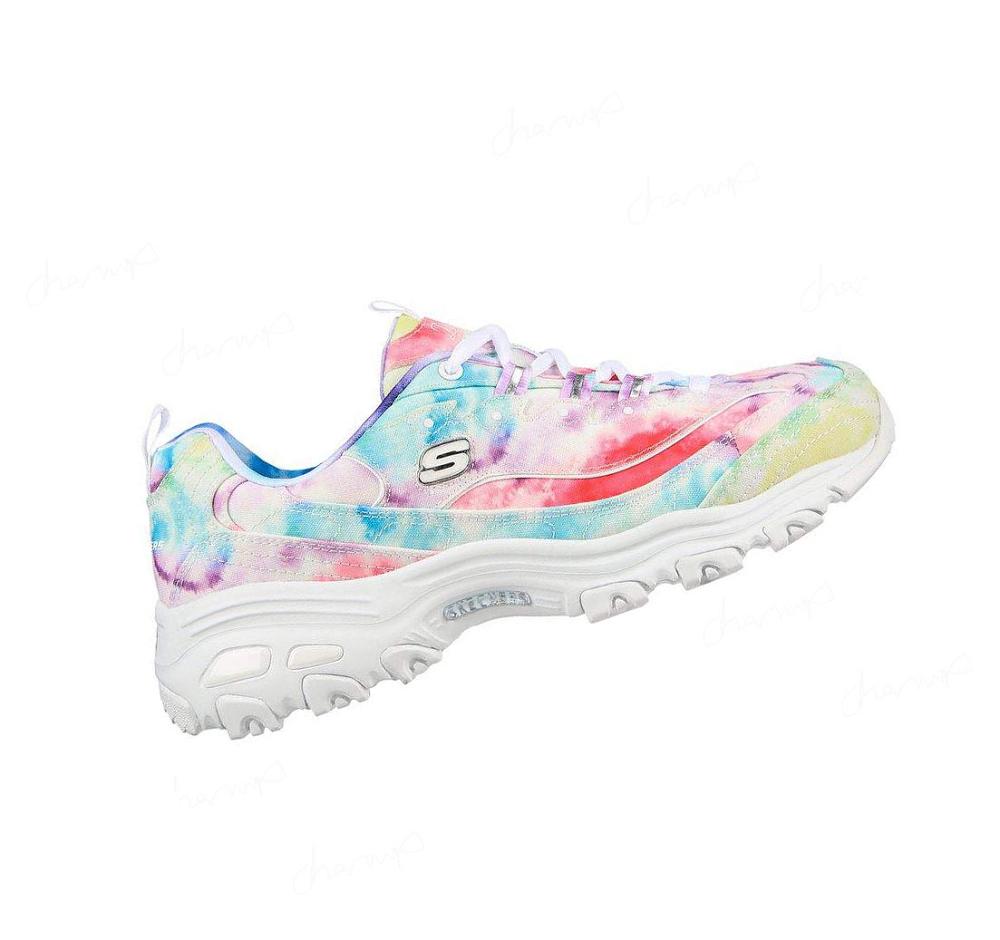 Zapatillas Skechers D'Lites - Stellar Lona Mujer Blancas Multicolor | 50A8W_AR