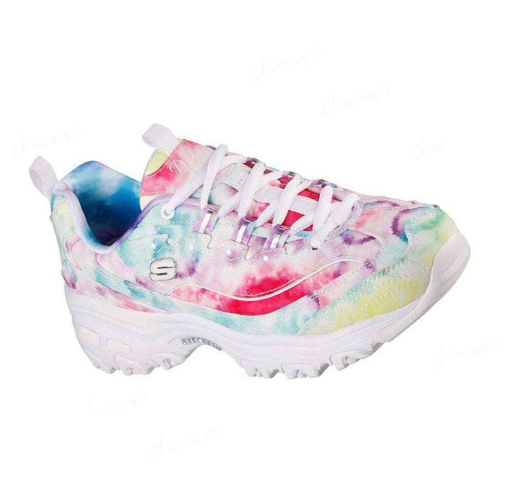 Zapatillas Skechers D\'Lites - Stellar Lona Mujer Blancas Multicolor | 50A8W_AR