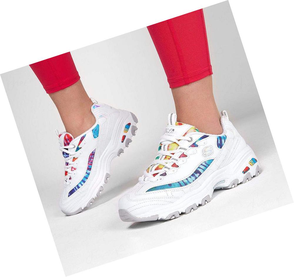 Zapatillas Skechers D'Lites - Summer Fiesta Mujer Blancas Multicolor | 6T22L_AR