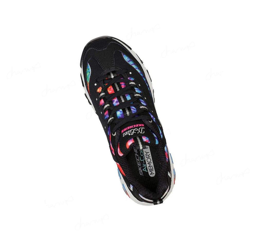 Zapatillas Skechers D'Lites - Summer Fiesta Mujer Negras Multicolor | I6A8S_AR