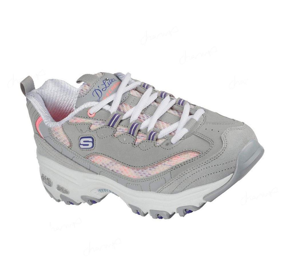 Zapatillas Skechers D\'Lites - Sweet Moments Mujer Gris Multicolor | 5098K_AR