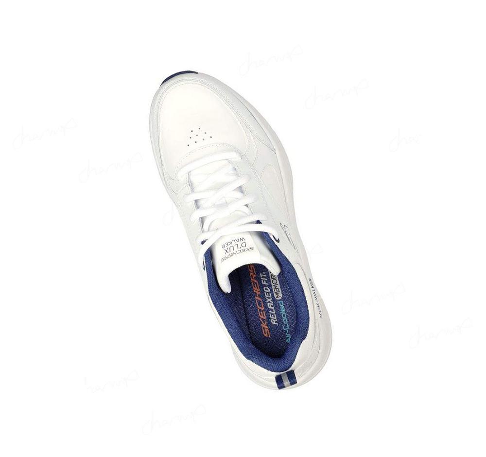 Zapatillas Skechers D'Lux Walker - Parowan Hombre Blancas Azul Marino | 58T5Q_AR