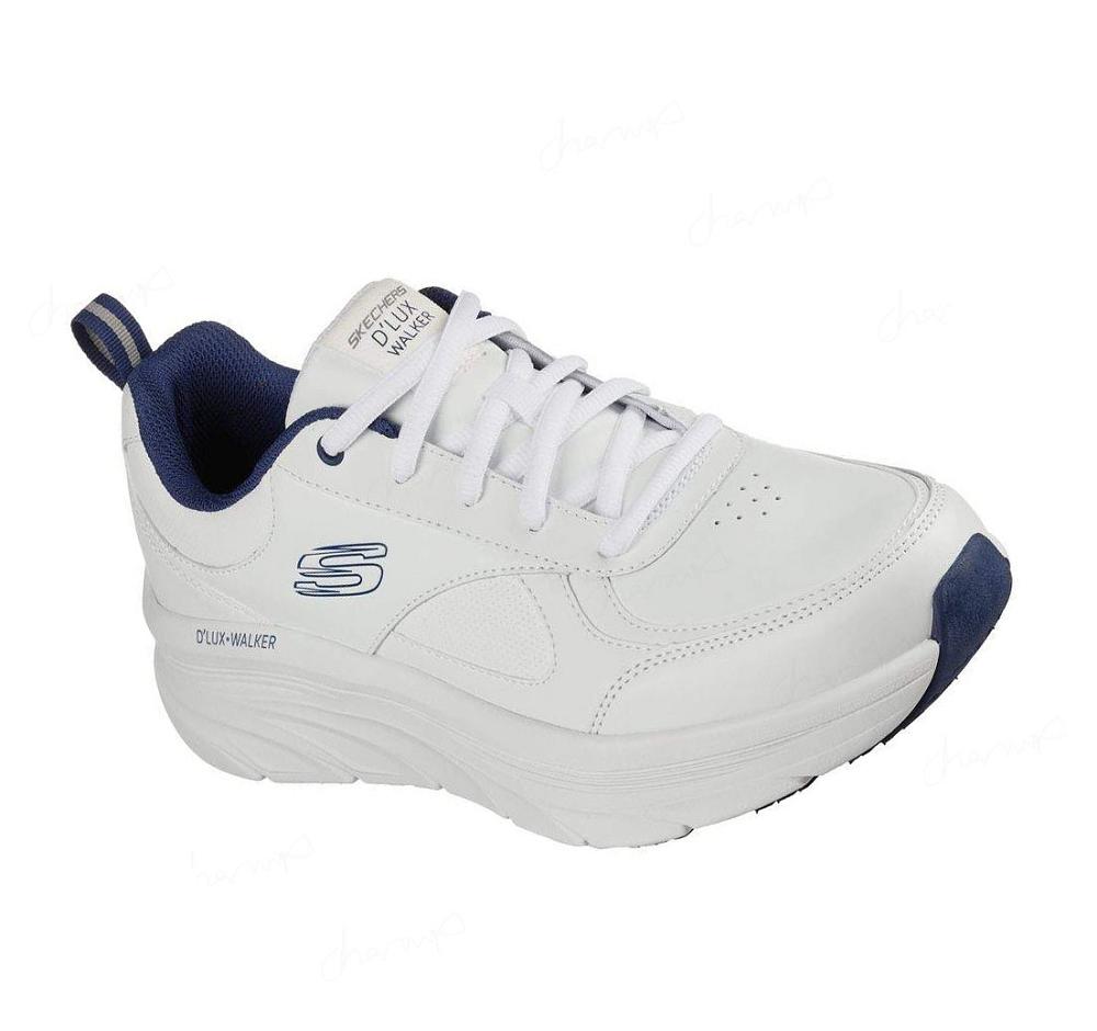 Zapatillas Skechers D\'Lux Walker - Parowan Hombre Blancas Azul Marino | 58T5Q_AR