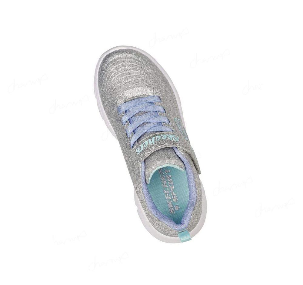 Zapatillas Skechers Dynamic Dash - Infinite Shimmer Niña Gris Claro | TA20S_AR