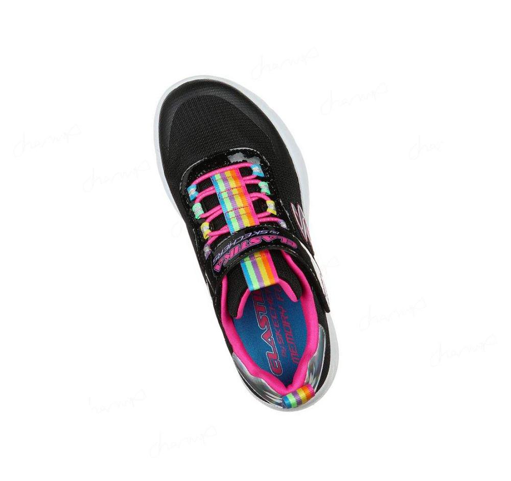 Zapatillas Skechers Dynamight 2.0 - Rockin' Rainbow Niña Negras Multicolor | TAT0L_AR