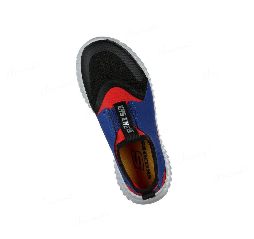 Zapatillas Skechers Elite Flex - Rolvo Niño Azul Real Negras | T9T8B_AR