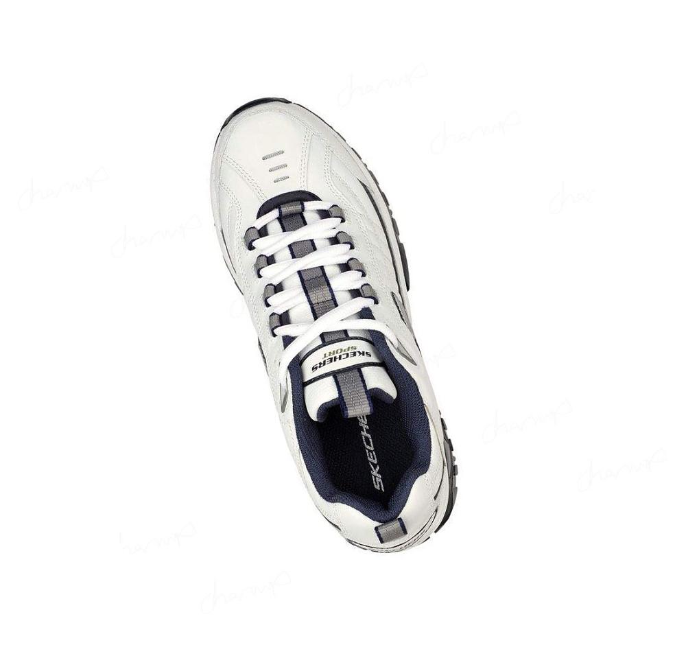 Zapatillas Skechers Energy - After Burn Hombre Blancas Azul Marino | 391AL_AR