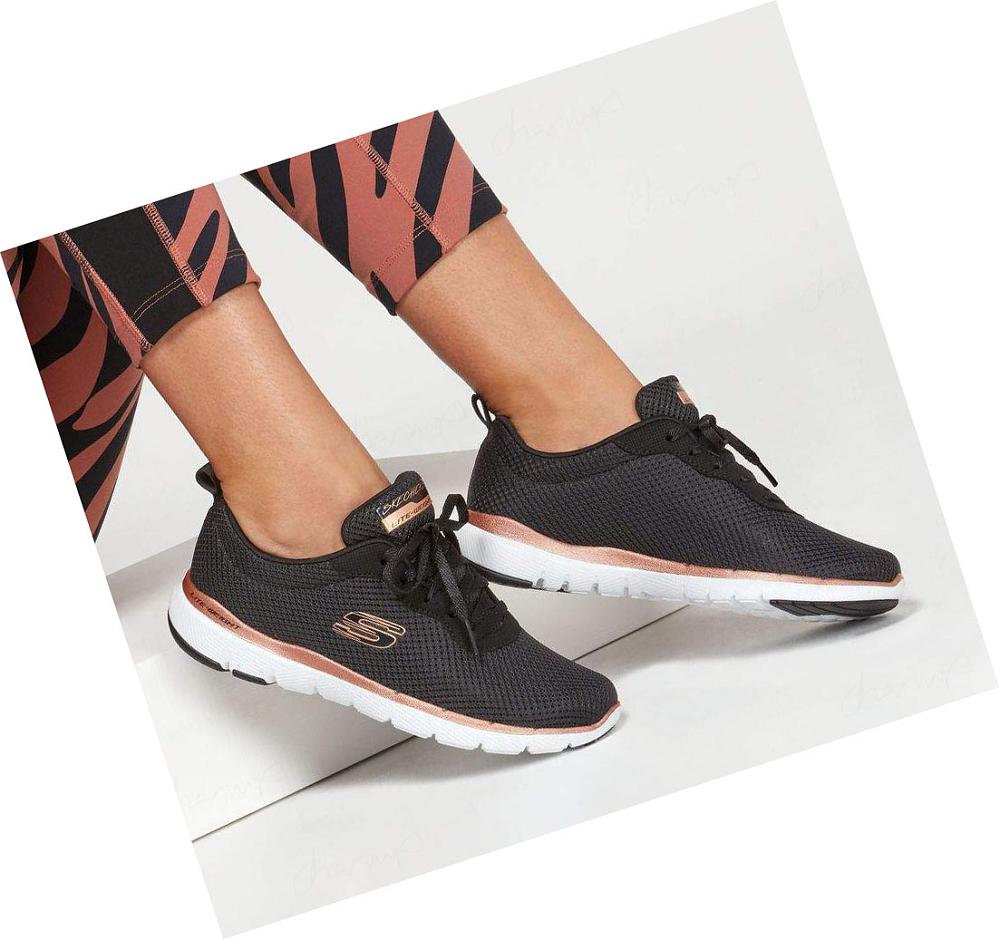 Zapatillas Skechers Flex Appeal 3.0 - First Insight Mujer Negras | 6TAAS_AR