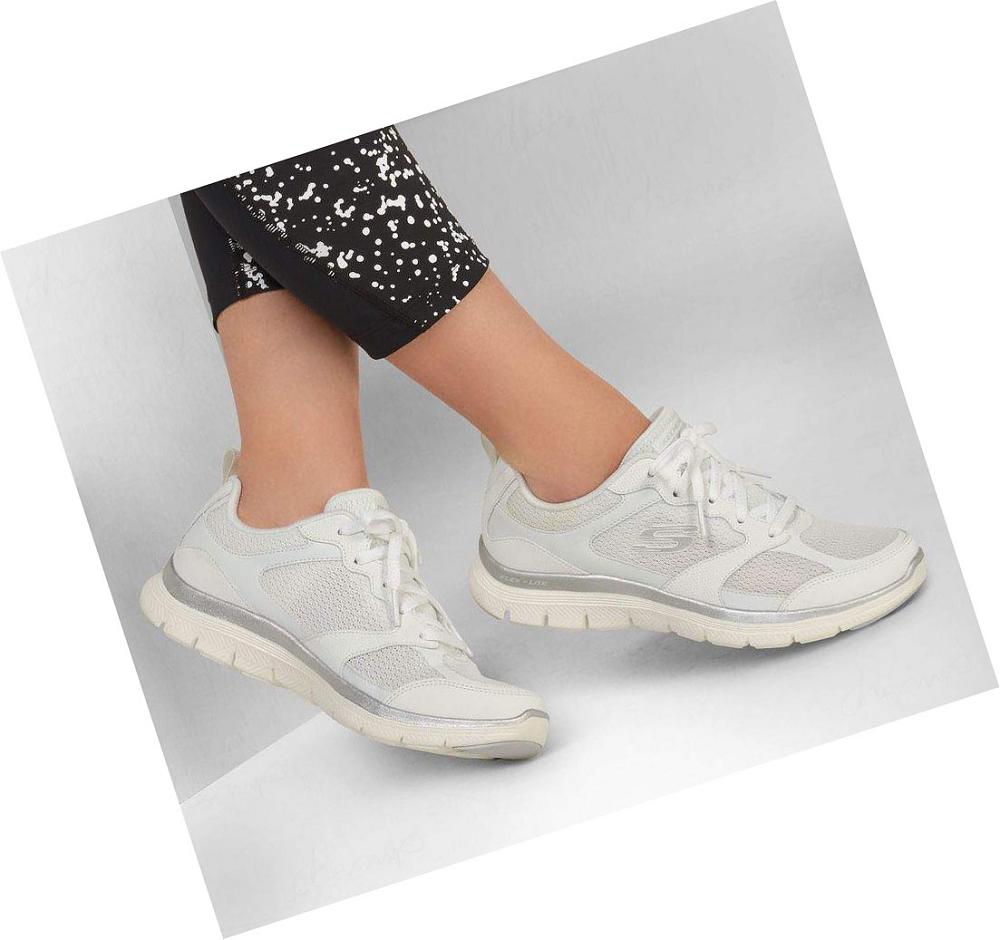 Zapatillas Skechers Flex Appeal 4.0 - Active Flow Mujer Blancas | T8ATG_AR