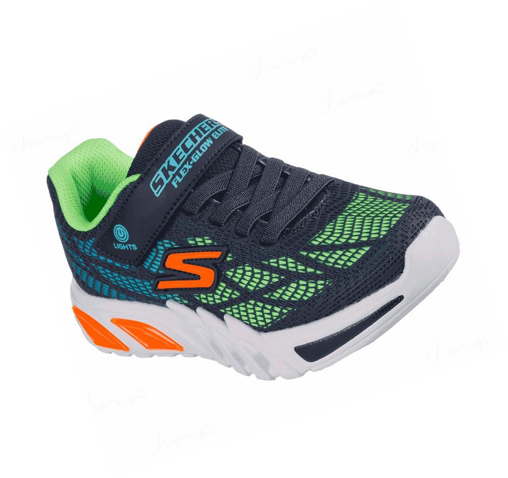 Zapatillas Skechers Flex-Glow Elite - Vorlo Niño Azul Marino Multicolor | I295G_AR