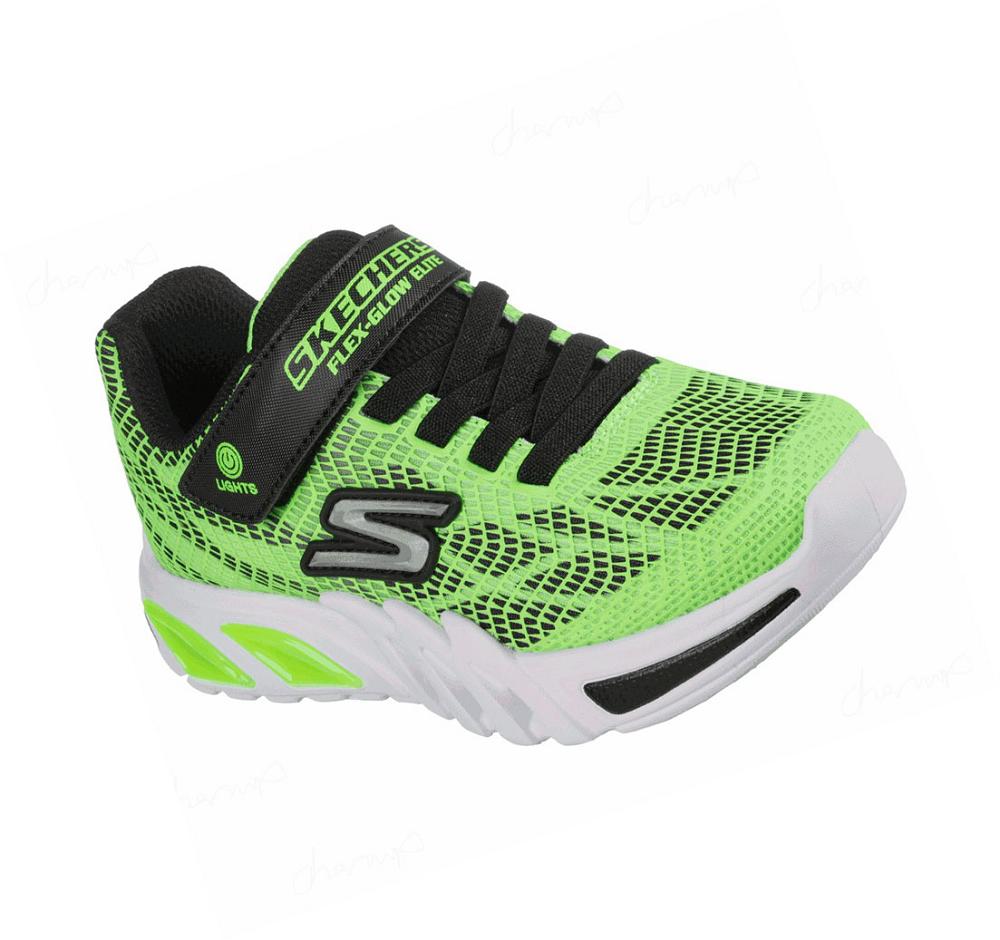 Zapatillas Skechers Flex-Glow Elite - Vorlo Niño Verde Negras | I320R_AR