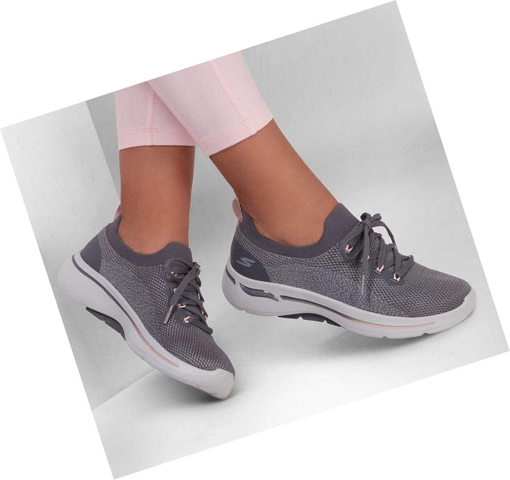 Zapatillas Skechers GO WALK Arch Fit - Clancy Mujer Gris Rosas | 59T3E_AR