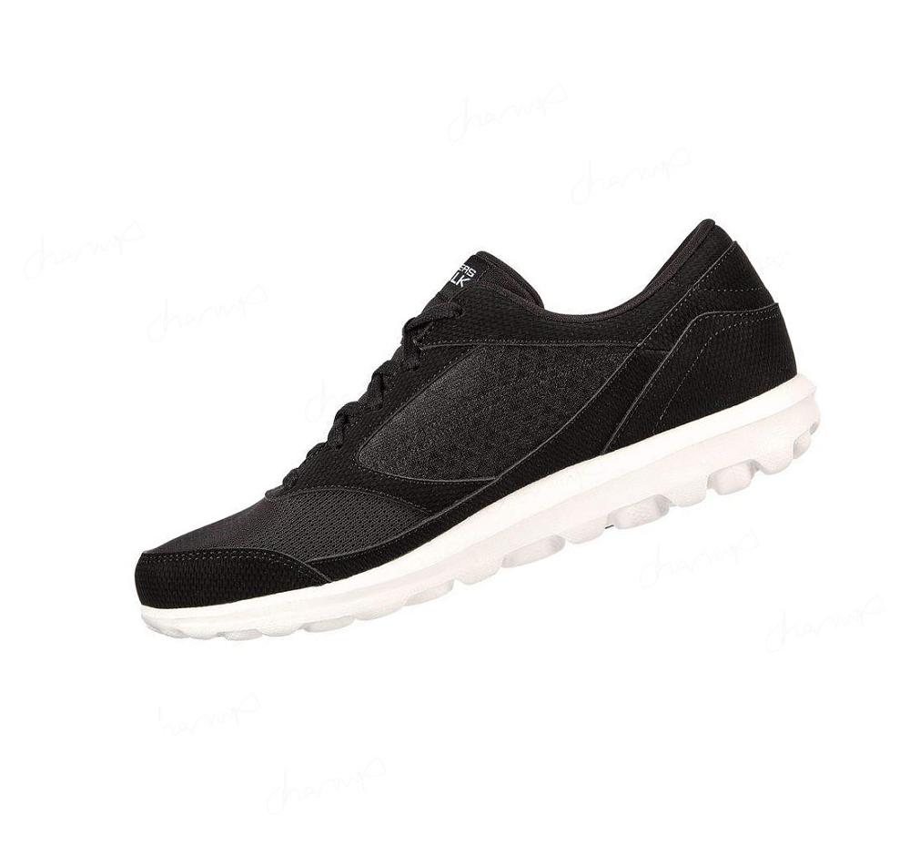 Zapatillas Skechers GO WALK Classic Mujer Negras Blancas | 59985_AR