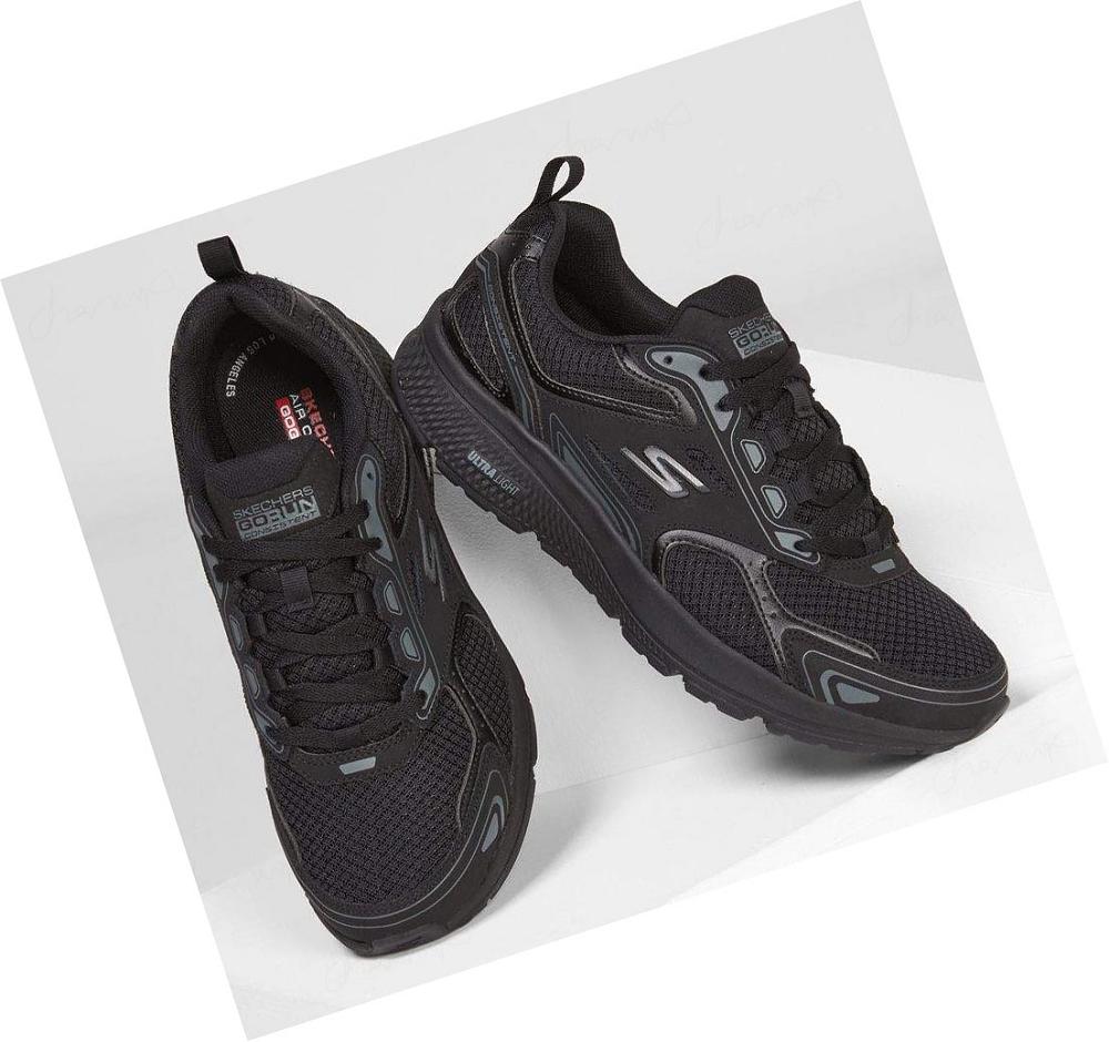 Zapatillas Skechers GOrun Consistent Hombre Negras Gris | A625D_AR