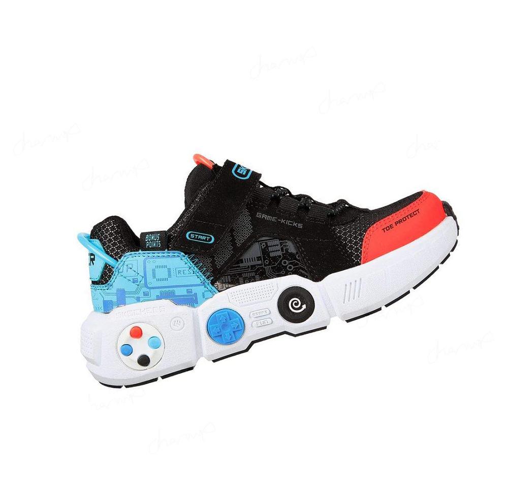 Zapatillas Skechers Game Kicks: Gametronix Niño Negras Multicolor | 8030B_AR