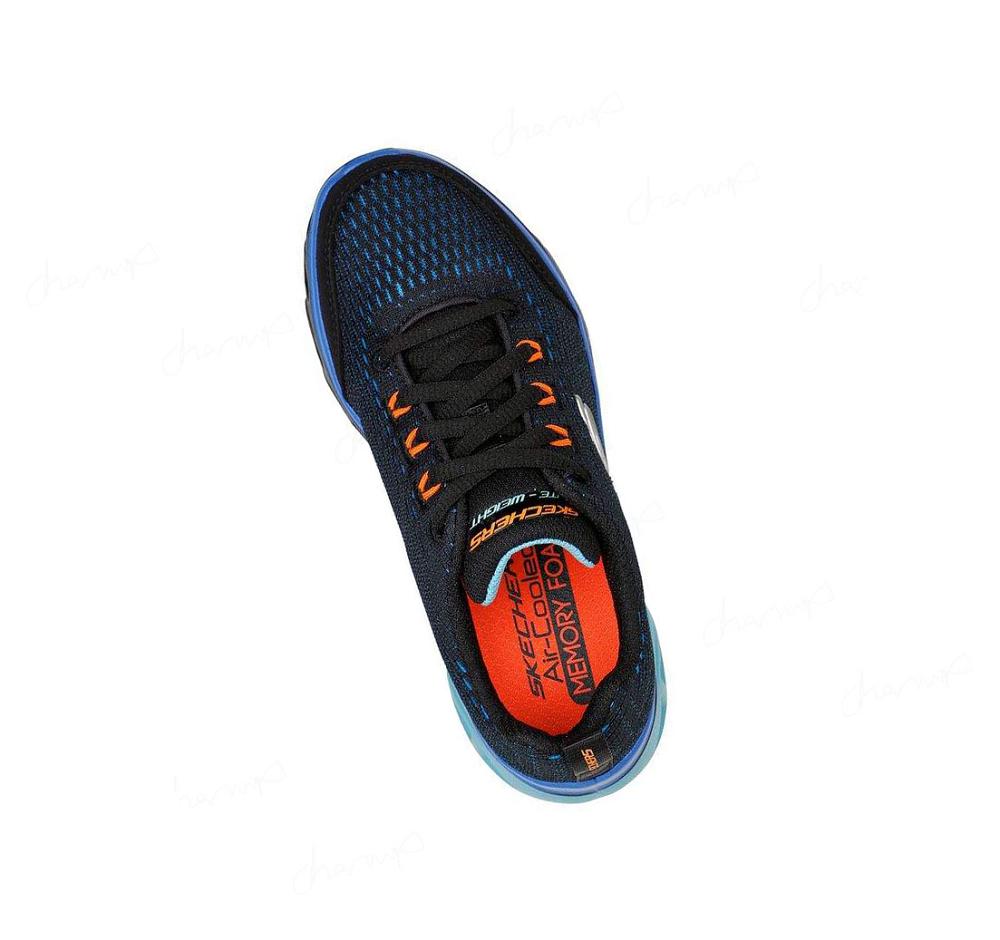 Zapatillas Skechers Glide-Step Deporte - Wave Heat Niño Negras Azules | I395D_AR