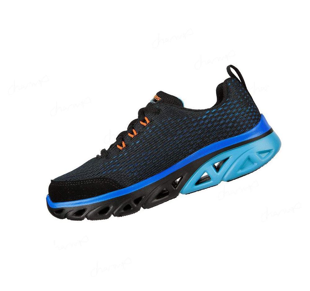 Zapatillas Skechers Glide-Step Deporte - Wave Heat Niño Negras Azules | I395D_AR