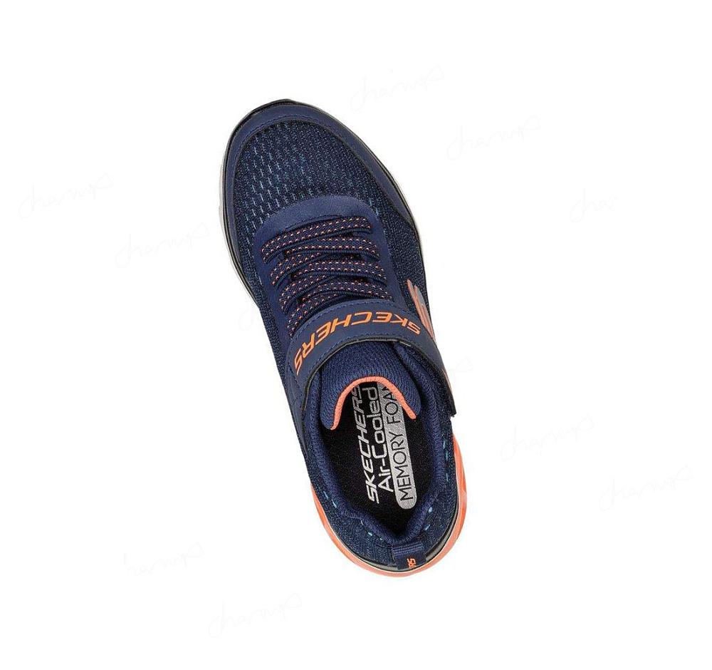 Zapatillas Skechers Glide-Step Deporte Niño Azul Marino Naranjas | IAA5B_AR