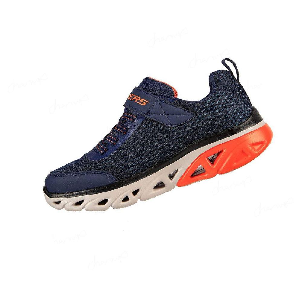 Zapatillas Skechers Glide-Step Deporte Niño Azul Marino Naranjas | IAA5B_AR