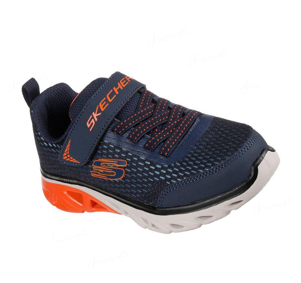 Zapatillas Skechers Glide-Step Deporte Niño Azul Marino Naranjas | IAA5B_AR