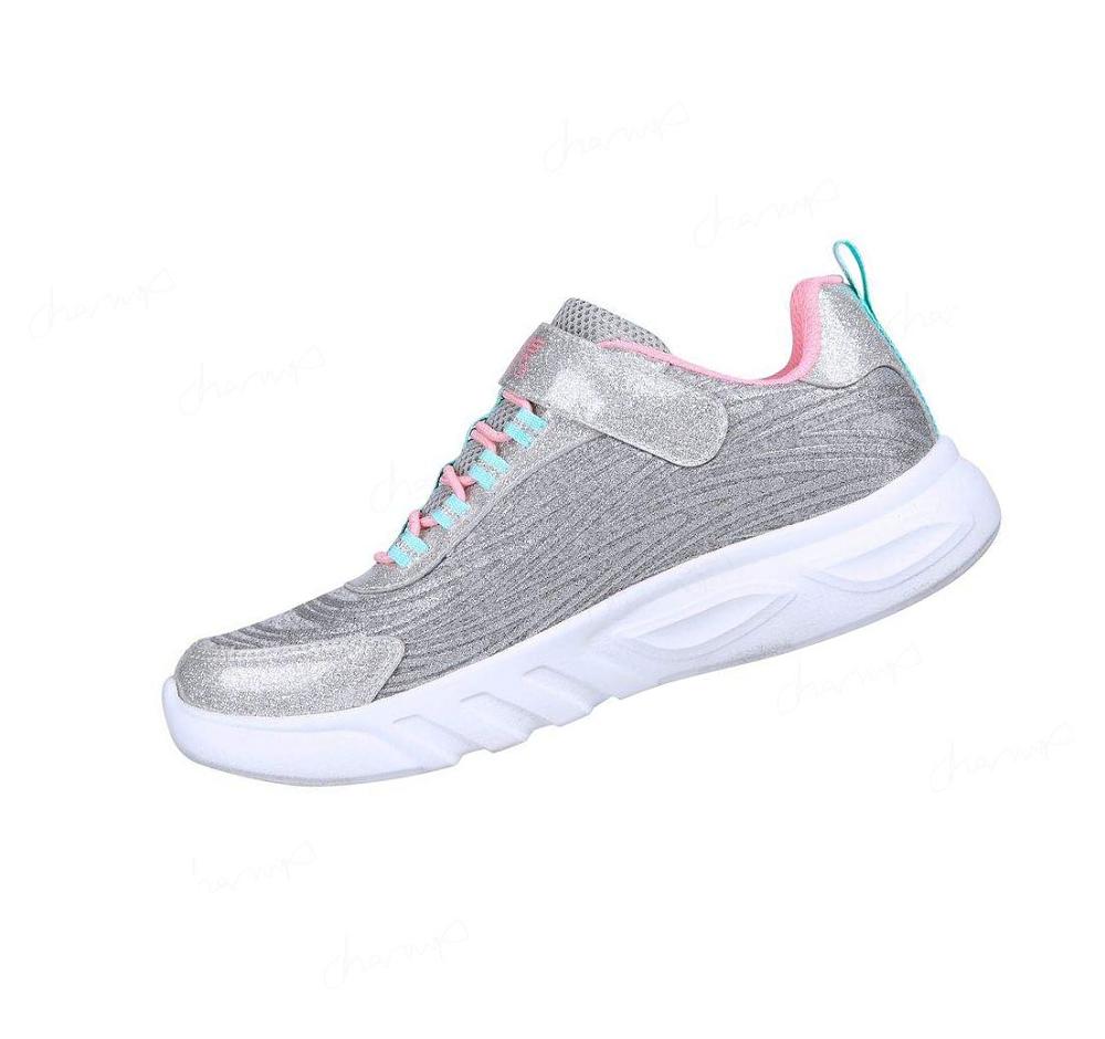 Zapatillas Skechers Glow-Brites - Dazzle Force Niña Gris Claro | T1A5G_AR