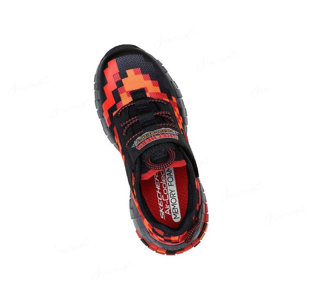 Zapatillas Skechers Mega-Craft Niño Negras Rojas | 8003G_AR