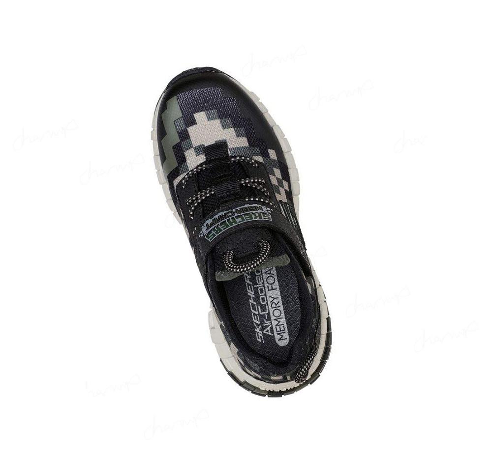 Zapatillas Skechers Mega-Craft Niño Negras Verde Oliva | 8005D_AR