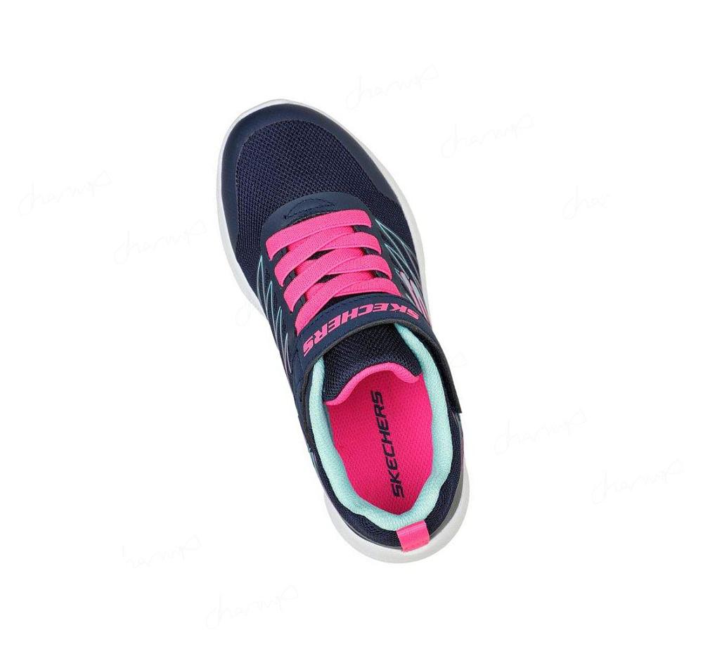 Zapatillas Skechers Microspec - Bold Delight Niña Azul Marino | T8A5E_AR