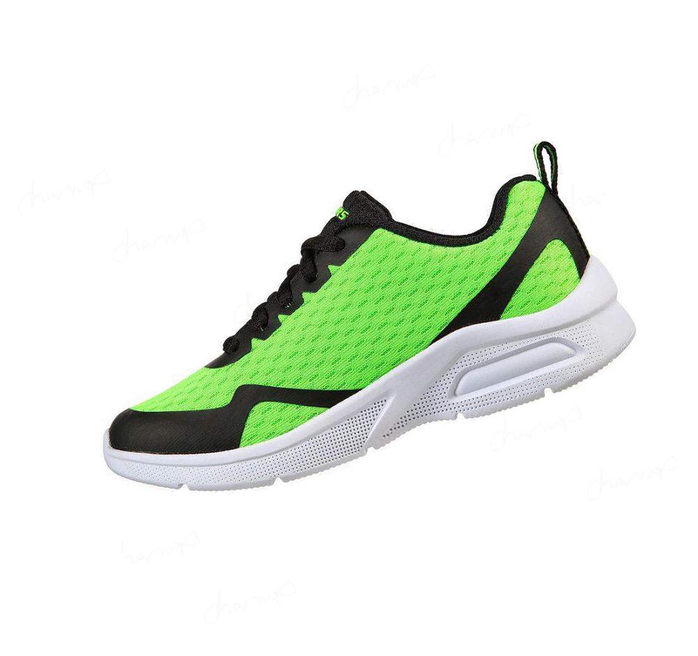 Zapatillas Skechers Microspec Max Niño Verde Negras | A1A58_AR