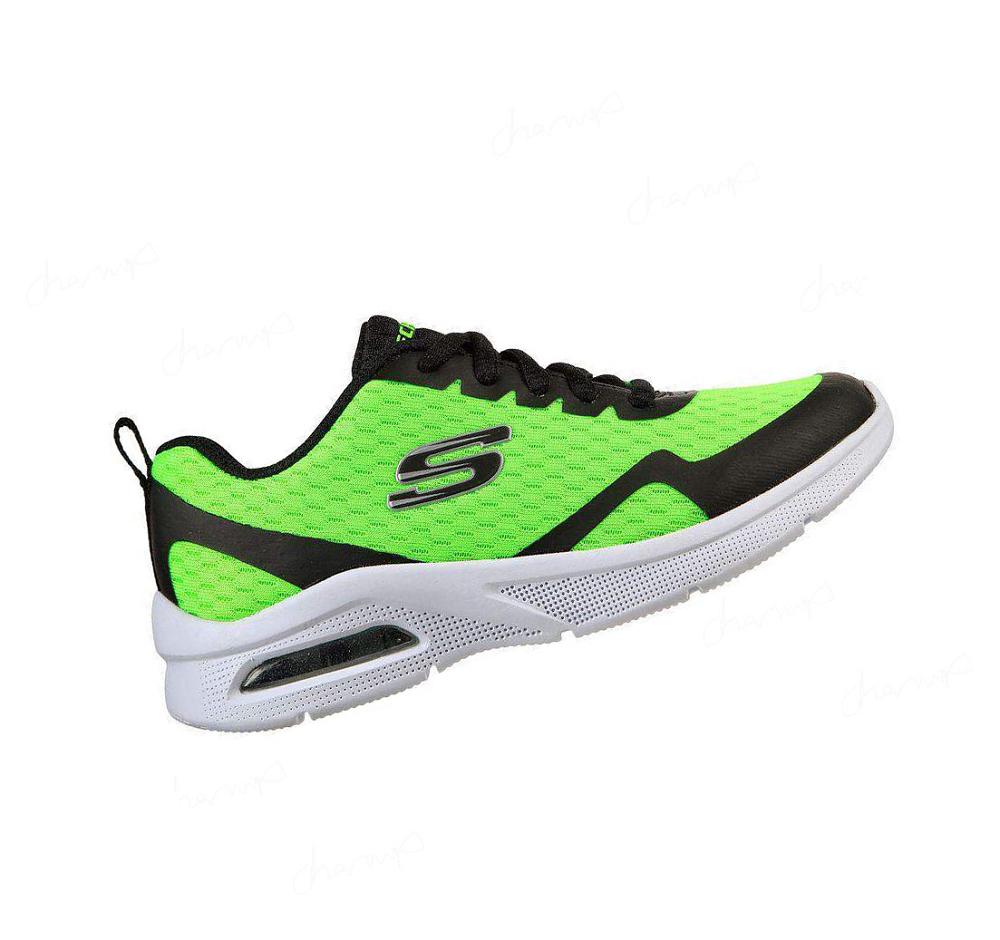 Zapatillas Skechers Microspec Max Niño Verde Negras | A1A58_AR