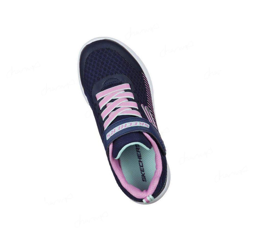 Zapatillas Skechers Microspec Niña Azul Marino Lavanda | T920C_AR