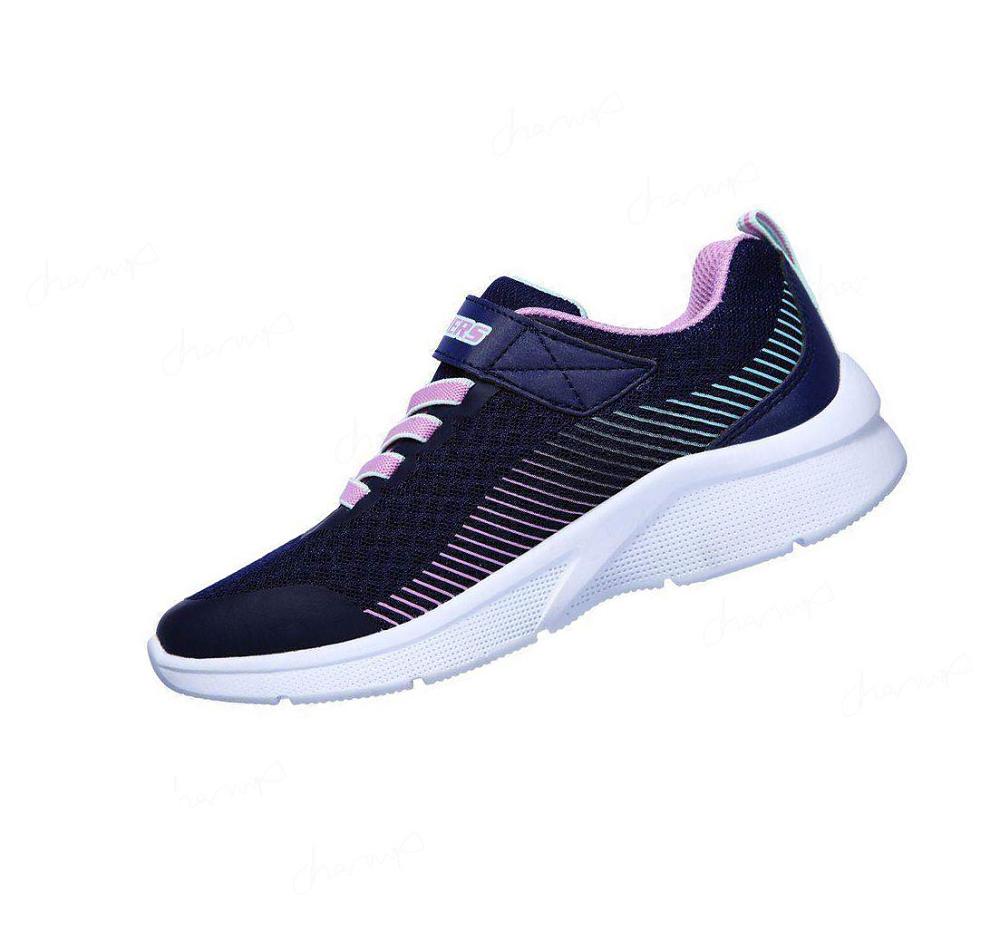 Zapatillas Skechers Microspec Niña Azul Marino Lavanda | T920C_AR