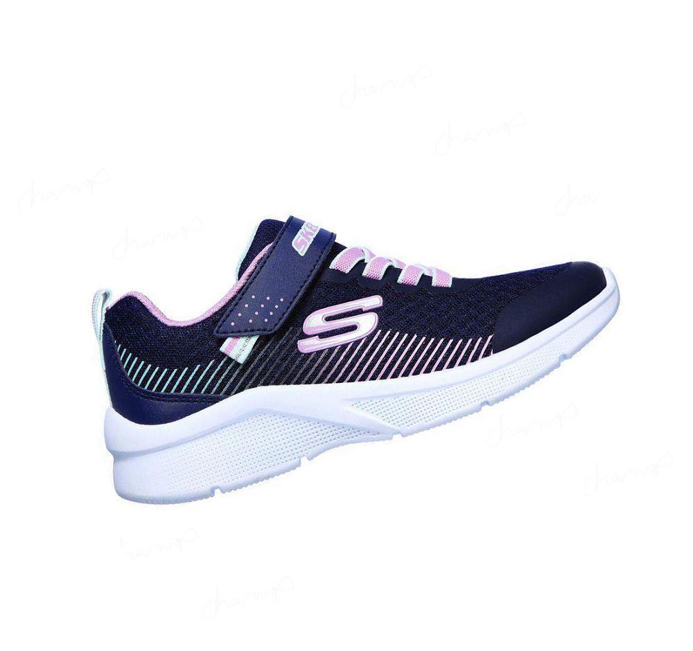 Zapatillas Skechers Microspec Niña Azul Marino Lavanda | T920C_AR