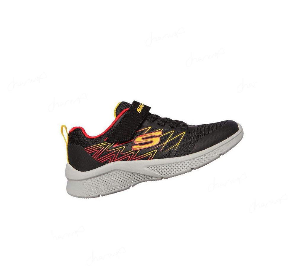 Zapatillas Skechers Microspec - Texlor Niño Negras Rojas | A120L_AR