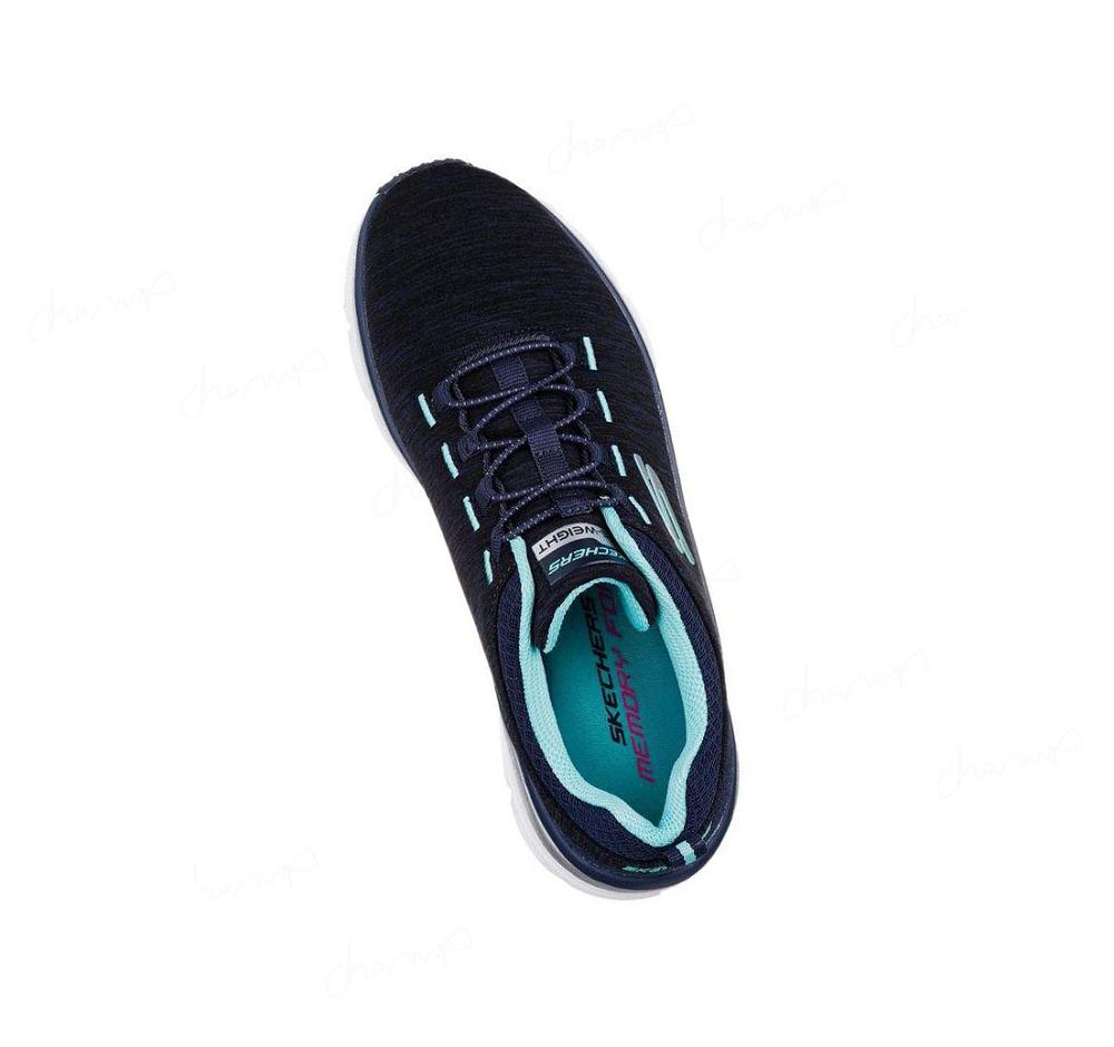 Zapatillas Skechers Moda Fit - Up A Level Mujer Azul Marino | I8A8K_AR