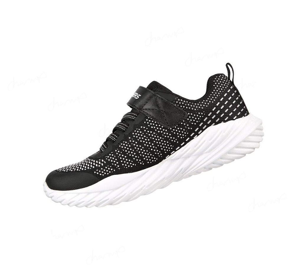 Zapatillas Skechers Nitro Sprint - Karvo Niño Negras Plateadas | I6T0L_AR