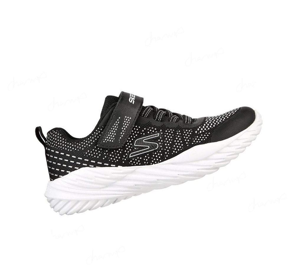 Zapatillas Skechers Nitro Sprint - Karvo Niño Negras Plateadas | I6T0L_AR