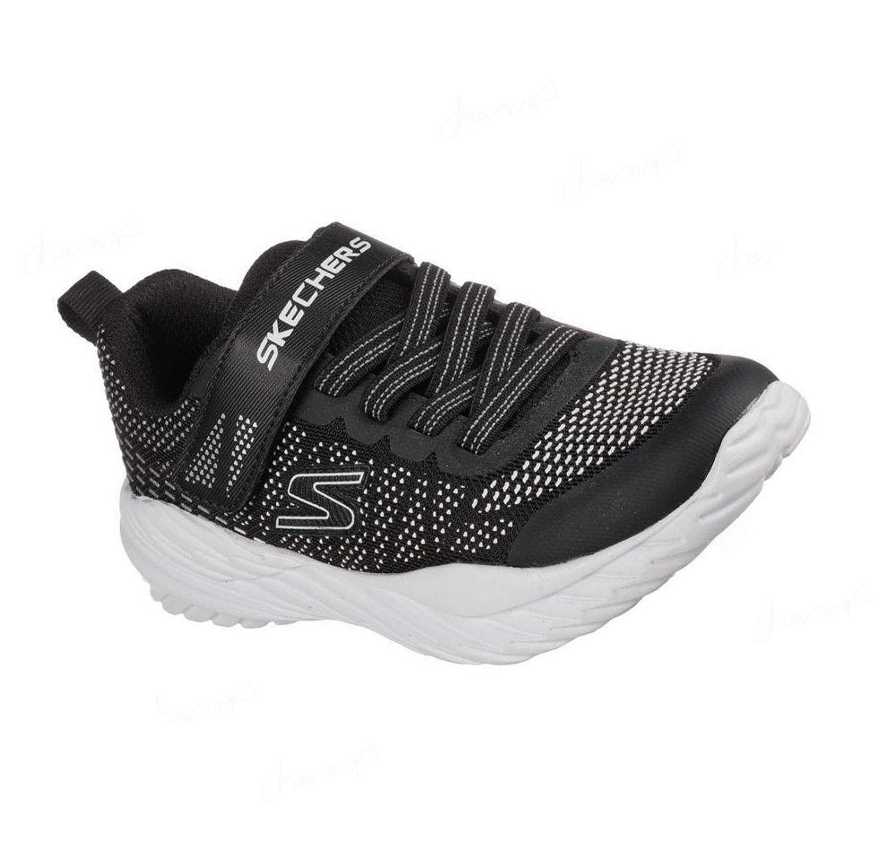 Zapatillas Skechers Nitro Sprint - Karvo Niño Negras Plateadas | I6T0L_AR