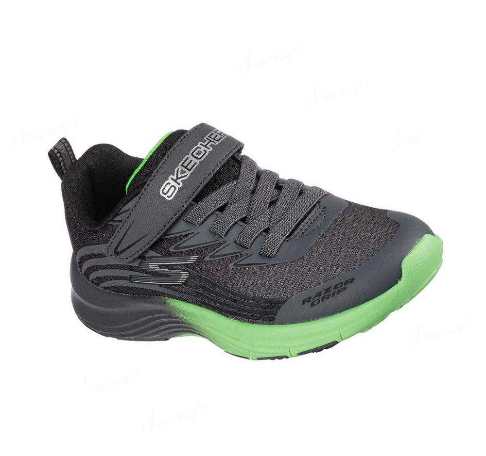 Zapatillas Skechers Razor Grip Niño Gris Verde | I995E_AR