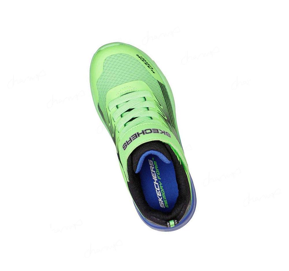 Zapatillas Skechers Razor Grip Niño Verde Negras | I9T0R_AR